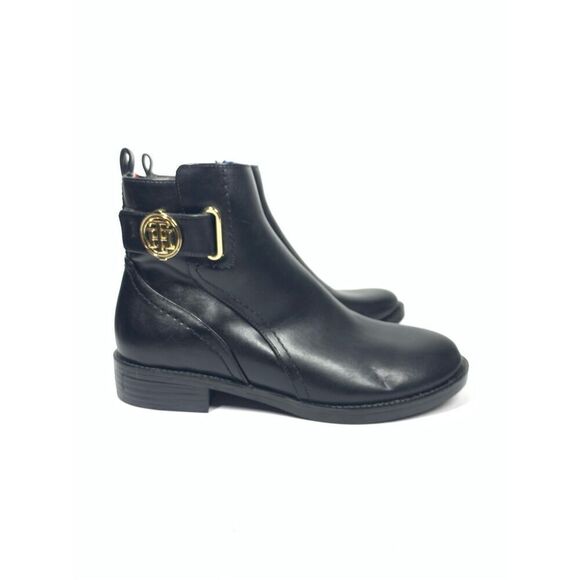 Tommy Hilfiger Rezin 2 Black Zip Up Ankle Boot Women Size 6.5 - Picture 1 of 8
